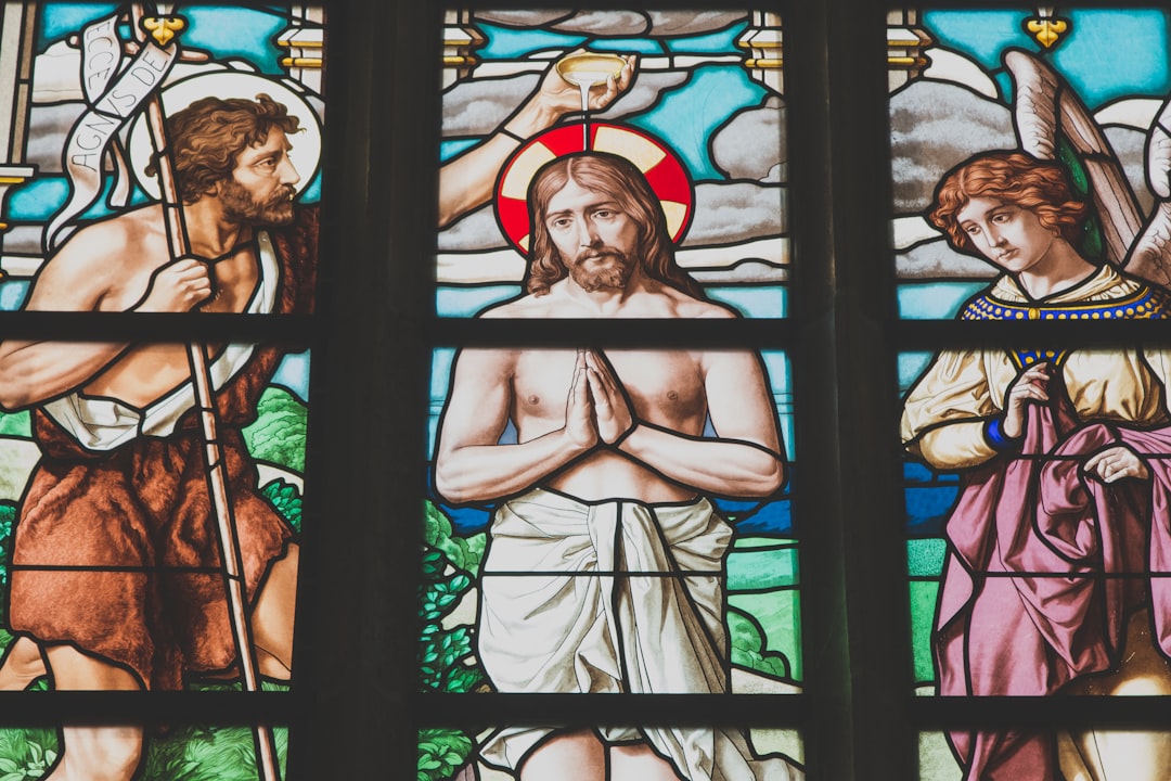 Photo painting on glass